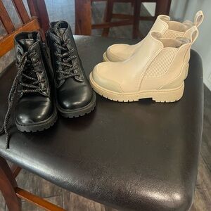 Old Navy Kids Black and Cream Boots